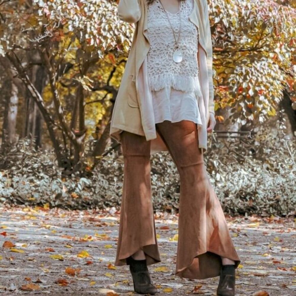 Luxurious Suede Bell Bottoms - Picture 7 of 16